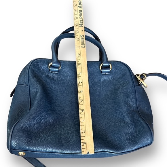 Michael Kors Navy Blue Handbag Gold Metal Hardware - Picture 12 of 15